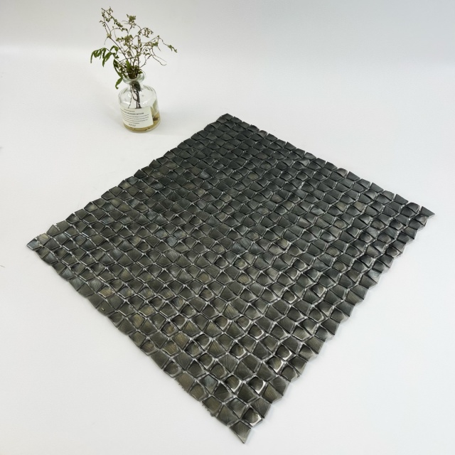 Premium Black Aluminum Mesh-Mounted Mosaic-SAB32