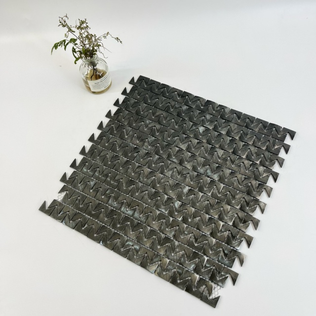 Black Aluminum Mosaic for DIY Projects-SAB38