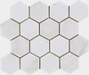 Star White Hexagon Natural Stone Mosaic-XB27