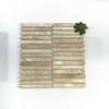 Tumbled Brushed Travertine Strip Mosaic-TRV11