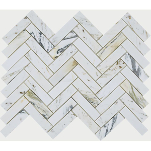 Kajin Gold Herringbone Marble Mosaic-ZGG20