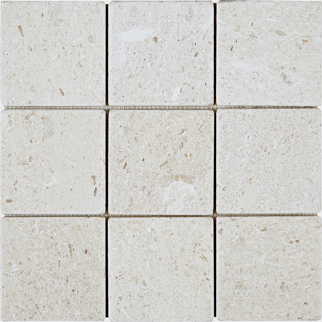 Golden Beige Square Stone Mosaic-BOT23