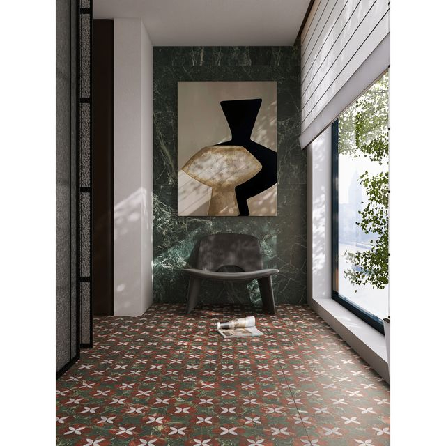 Vintage Patterned Floor Tiles-KF79