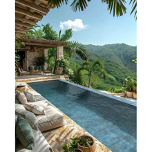 Pool Wall Tile-Cerulean Blue