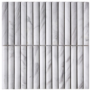 White Marble Mosaic Tile - Jazz White