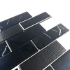 Glossy Silver Electroplated Glass Mosaic 