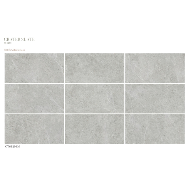 Large Format Porcelain Tile 600x1200-Crater Volcanic Ash