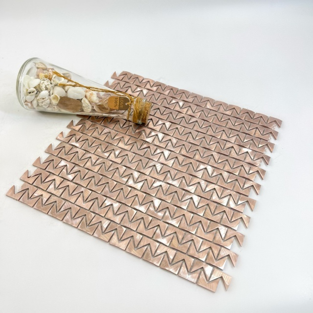 Rose Gold Aluminum Mosaic for DIY Projects-SAK08