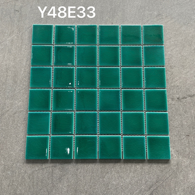 48x48mm Crackled Ceramic Mosaic for Pools