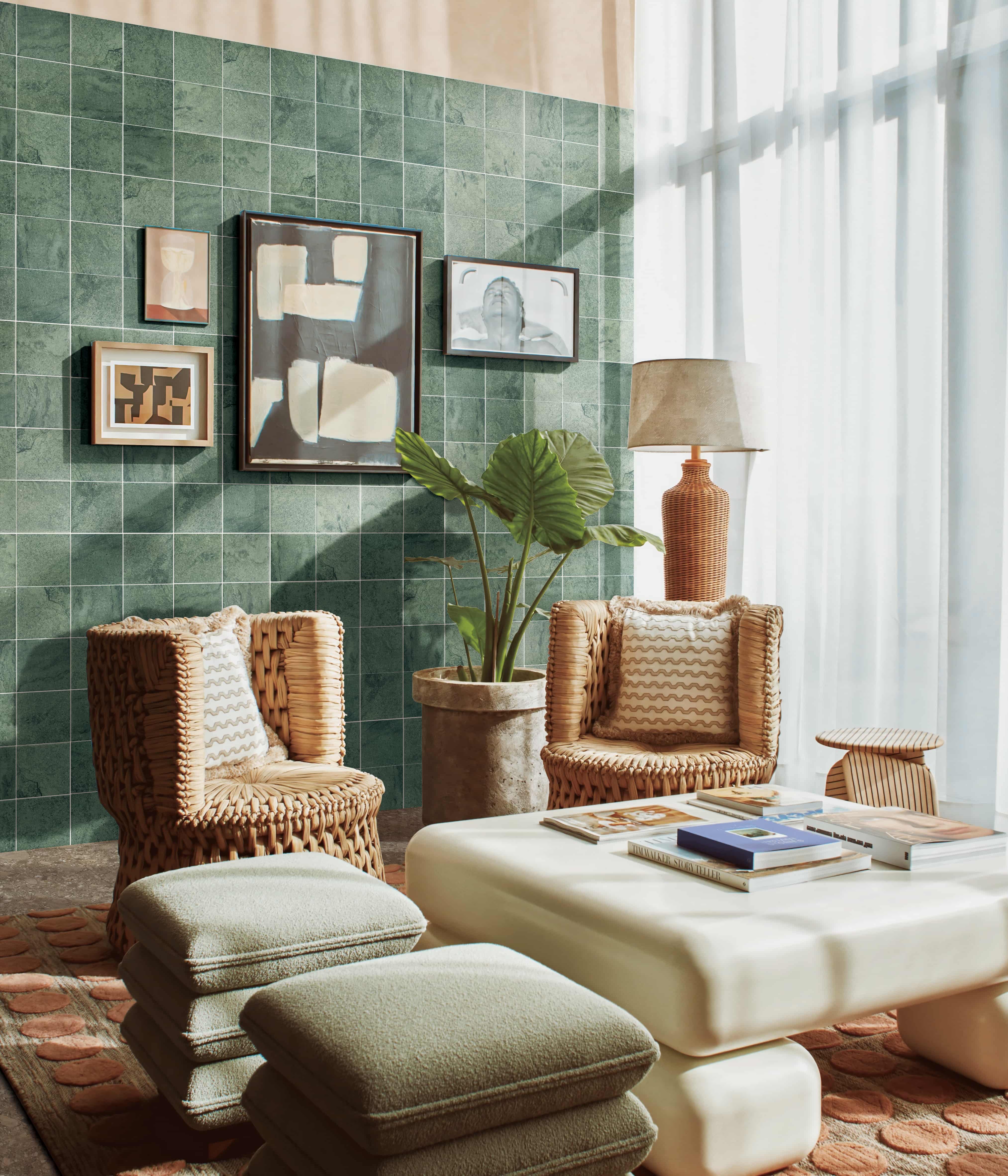 150x150mm Bali Stone Green Tile