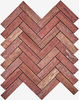 Red Travertine Chevron Mosaic-TRR20