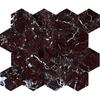Rosso Levanto Hexagon Marble Mosaic Tile-JLH27