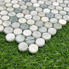 Emerald Marble Penny Round Mosaic-EME12