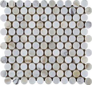 Calacatta Gold Penny Round Mosaic-CAG12
